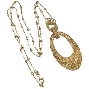 ITAOR Gold on Sterling Silver Long Gold Tone Chain
